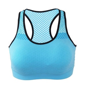 Sujetador deportivo de alto impacto para mujer de talla grande con diseño de tiras cruzadas en la espalda, material de elastano/poliéster para fitness - Product Image 3