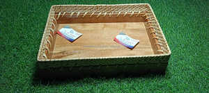 Juego de bandejas de diseño Industrial de concha de fregona con postre decorativo de madera Accica y bandejas para servir dulces para decoración de Eid Ramadan Diwali - Product Image 4