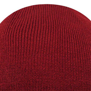 Unisex Solid Color Beanie Hat 100% Acrylic Knitted <b>Winter</b> <b>Cap</b> for Adults Casual Style Red Cuff Design - Product Image 5