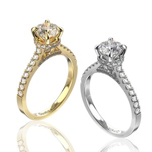 Glosbe Co Women's 18K Solid Gold Natural Diamond Engagement <b>Ring</b> 6mm Center Stone for Certified Daily Wear Vietnam Jewelry - Product Image 4