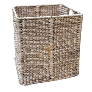 Panier artisanal en jacinthe d'eau : rangement tressé, linge, jouets (14 pouces) - Product Image 2