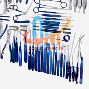 Juego de Instrumentos Avanzados para Rinoplastia, Cirugía Nasal, 65 Piezas, Acero Inoxidable Alemán con Recubrimiento de Plasma Azul Sólido, Reutilizables, Autoclavables, CE - Product Image 6