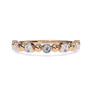แหวนเพชรทรงกลมแบบมินิมอลลิสต์ ตัวเรือนทองคำแท้ 14k สำหรับผู้หญิง เหมาะสำหรับเป็นของขวัญ งานหมั้น วันครบรอบแต่งงาน - Product Image 5