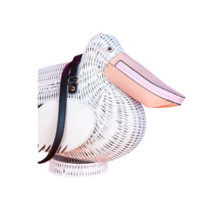 Bolso de Playa Único de Mimbre Pelican, Hecho a Mano, de Ratán Natural, Bolso de Hombro Cruzado, Bolso de Verano para Mujer - Product Image 2