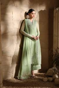 Élégant Salwar Kameez rose en rayonne avec broderie, longueur ras du sol, robe de mariage indienne traditionnelle, coupe classique pour femme - Product Image 4