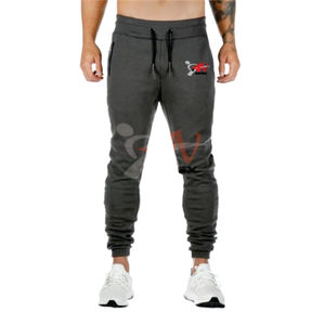 Pantalon de survêtement en coton flexible pour hommes avec logo imprimé personnalisé de haute qualité à des fins décontractées et de jogging - Product Image 1