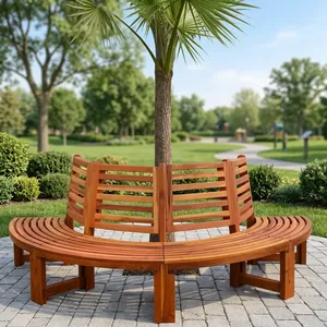 Bancos Modernos para Jardín en Azoteas con Asientos de Listones de Madera, Estructuras Metálicas Blancas y Macetas Integradas para Terrazas Exteriores - Product Image 6