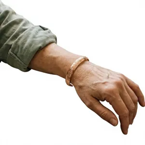 Luxury Copper Wrist Bangle Exquisite Design Promotional Novelty Gift Solid Copper Minimalist Stackable Jewelry Fashion <b>Accessory</b> - Product Image 3