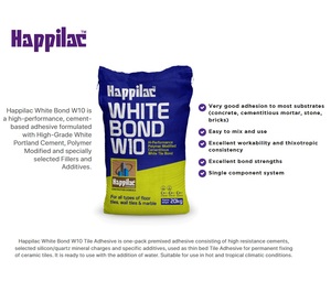 White Tile Adhesive Cement Based <b>Polymer</b> & Cement High Strength Water Resistant Tile Glue for Ceramic and Porcelain Tiles - Product Image 6