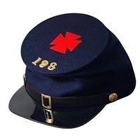 Gorra kepi de lana azul marino con insignia cruzada es una gorra de uniforme del Ejército de la Unión Civil Federal.