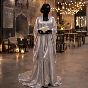 Elegante Abaya Negra para Mujer, Diseño con Botones en la Parte Delantera, Vestido Islámico Moderno y Modesto, Ropa Profesional de Oficina - Product Image 1