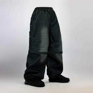 Pantalon Harem Homme Élastique à la Taille en Toile avec Poches Latérales Style Urbain Respirant Mi-Saison Noir - Product Image 5
