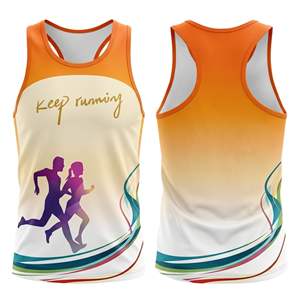 Camiseta Deportiva sin Mangas Sublimada con Logotipo Personalizado, Cuello Redondo, Secado Rápido, Poliéster Ecológico de Alta Calidad, MOQ Bajo - Product Image 1