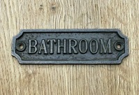 Panneau de bienvenue vertical rustique en fonte vintage, décoration murale compacte en métal, décoration traditionnelle pour l'entrée de la maison