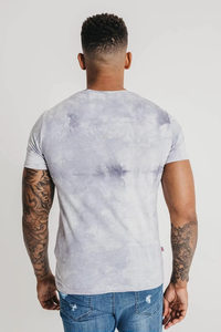 <b>Men's</b> <b>Tie</b>-<b>Dye</b> Short Sleeve Slim Fit Knitted <b>T</b>-<b>Shirt</b> With O-Neck And Front Logo Casual Style - Product Image 6