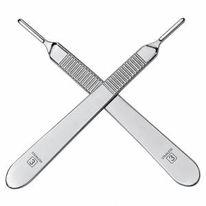 Cuchilla de bisturí con mango 3, mango de bisturí quirúrgico antideslizante, construcción duradera de acero inoxidable, mango de bisturí, instrumentos quirúrgicos - Product Image 6