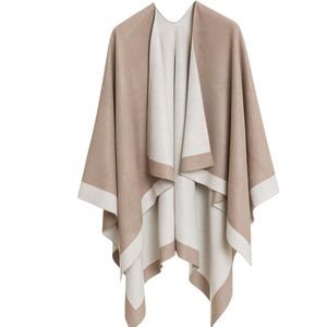 Women's Shawl <b>Wrap</b> Poncho Ruana Cape Cardigan Sweater Open Front for Travel Flight Cruises - Product Image 3
