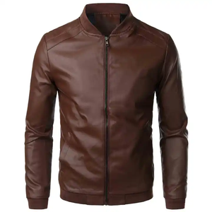 <b>Men</b> <b>Jacket</b> Cool Custom Vintage Winter <b>Jacket</b> With Stand Collar 2026 <b>Men</b> Hot Sale Genuine <b>Men</b> <b>Leather</b> <b>jacket</b> for <b>men</b> - Product Image 2