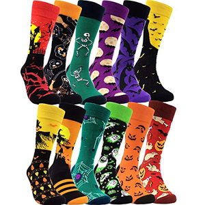 <b>Colorful</b> Crew <b>Socks</b> for Men and Women with Custom Illustrations Cotton/Bamboo Fiber Solid Pattern for Sports Use - Product Image 5