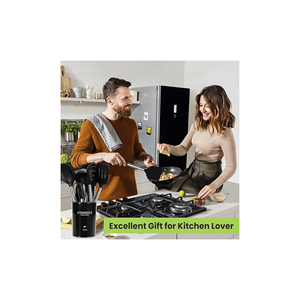 Set di 35 Utensili da Cucina in Silicone con Manico in Acciaio Inox, Resistenti al Calore, con Portautensili - Product Image 5