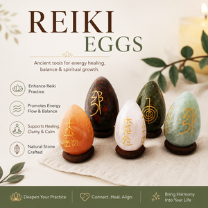 Amayra Crystals – Pierres de guérison énergétique polies à la main en forme d'œuf, en pierres précieuses triangulaires, pour le Reiki, le Feng Shui, la croissance spirituelle et la réduction de l'anxiété - Product Image 3