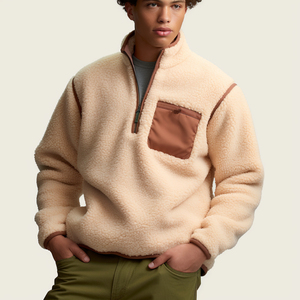 Veste polaire personnalisée pour homme, en coton, respirante, légère, décontractée, avec fermeture éclair, OEM, veste chaude pour l'extérieur - Product Image 2