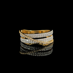 Anillo de Compromiso Clásico de Diamantes Naturales en Oro Amarillo de 18k Certificado para Mujer, Corte Brillante Redondo, de Lujo - Product Image 1