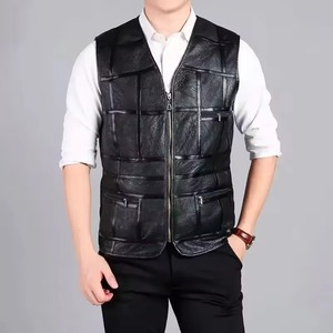 Chaleco de Motocicleta de Cuero para Hombre, Chaqueta sin Mangas de Invierno, Impermeable, Resistente al Viento, Reversible, Estilo Urbano, Color Sólido - Product Image 6