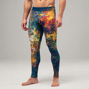 Leggings de compression respirants à séchage rapide pour hommes, résistants à l'eau, en polyester/nylon, à taille élastique, longueur intégrale, modèle Regal Three Base Layer - Product Image 4