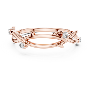 NATURES EMBRACE Parure de bagues en diamant de laboratoire, or jaune 18 carats plaqué rhodium, pierres latérales, pour femme, fiançailles, mariage, fête, cadeau - Product Image 6