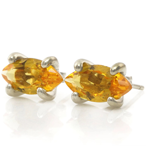 2026 Arrival Eye Shape <b>Stud</b> Solid 925 Sterling <b>Silver</b> Natural Citrine Marquise Faceted Cut Gemstone Dainty Earrings Fine Jewelry - Product Image 1