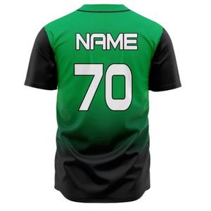 Camiseta de Béisbol Personalizada para Hombre, Color Verde Azulado y Rojo, con Botones, Transpirable, Uniforme de Equipo de Softbol, Camiseta Deportiva para Entrenamiento y Juegos - Product Image 3