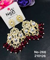 Nouveauté : Boucles d'oreilles pendantes géométriques de créateur, style indien, en alliage, avec strass, pour femme, tendance, pour soirée