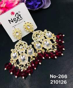 Latest Designer Indian Wholesale Jewelry Chandelier <b>Earrings</b> New Collections Women's Stylish Trendy Alloy Party <b>Earrings</b> 2026 - Product Image 5