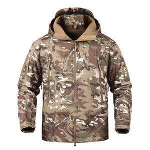 Veste tactique de chasse pour homme personnalisée, design hybride thermique isolant, softshell tricoté écologique, coupe-vent imperméable à capuche - Product Image 6
