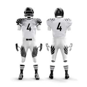 Factory Wholesale American Football Uniform Custom Team Name American Football Uniform Polyester Fabric Sportswear For Men - Product Image 3