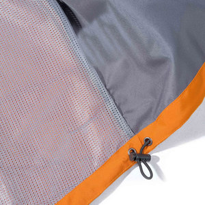 Men's <b>Hooded</b> Waterproof <b>Rain</b> <b>Jacket</b> Solid Color Casual Autumn Outerwear Lightweight Zipper Closure Orange - Product Image 5