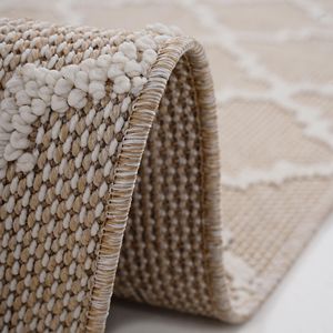Juego de alfombras para interiores y exteriores NAAR Guros Collection 8X10 Ivory Trellis - Product Image 4