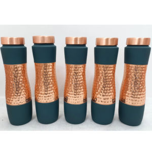 ขวดทองแดงทำด้วยมือเพื่อสุขภาพที่มีพื้นผิวที่เป็นเอกลักษณ์เป็นมิตรกับสิ่งแวดล้อมใช้งานได้ทุกวันน้ำดื่มน้ำเดือด - Product Image 1