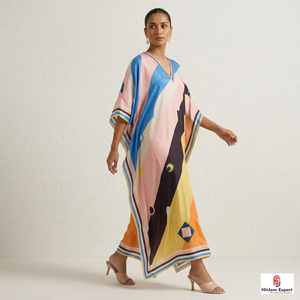 Women Printed <b>Kaftan</b> Dress Loose Fit <b>Summer</b> Beach Wear Soft Fabric Island Resort Vacation Wholesale Bulk Supply - Product Image 3