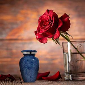 Imperial Aluminum <b>Keepsake</b> <b>Memorial</b> Urn Funeral Ash Container Crafted With Artistic Polished Finish And Fine Detailing - Product Image 6