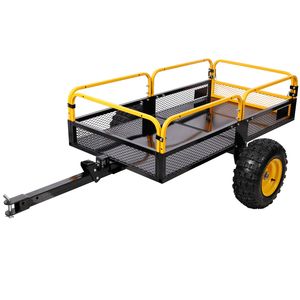 Chariot à benne basculante robuste, capacité de charge de 1000 lb, à attacher à un véhicule tout-terrain, un UTV, une tondeuse à gazon, un tracteur, pour le transport dans la cour, le jardin, la ferme - Product Image 1