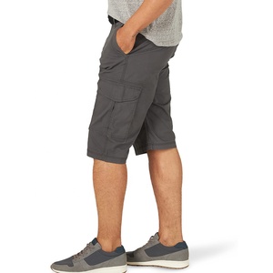 Pantalones cortos cargo lisos con múltiples bolsillos y logotipo de impresión personalizado para hombre, pantalones cortos transpirables informales de verano para hombre con logotipo personalizado - Product Image 1