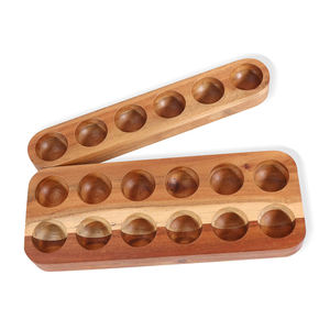 Ensemble de supports à œufs en bois avec 10 emplacements pour le rangement et la présentation, utilisation en cuisine, taille/style personnalisable, respectueux de l'environnement, compatible lave-vaisselle et congélateur - Product Image 5
