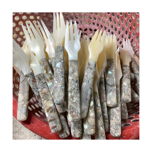 Cuillère artisanale en nacre avec manche en coquillage, écologique, non toxique, de luxe, vintage, décorative, pour servir des desserts, coffret cadeau d'affaires - Product Image 6