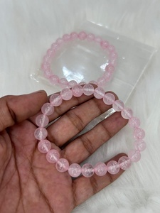 Pulsera de Cuarzo Rosa Natural de 8mm, Pulsera de Piedras Preciosas Curativas de Cristal, Joyería de Meditación Reiki Chakra, Regalo - Product Image 1