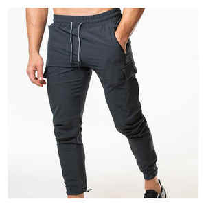 Pantalon cargo décontracté tendance pour homme, taille haute, style streetwear, multi-poches, en coton, coupe droite, tissu toile - Product Image 4