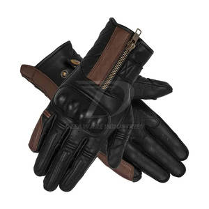 Gants de moto en cuir de haute qualité, courts, compatibles écran tactile, OEM - Product Image 4
