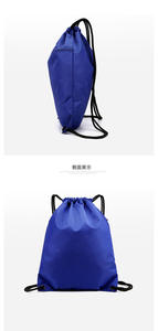 Minimalist Royal Blue Cinch Bag Featuring Hidden Storage Compartment Versatile Lightweight Carryall for Outdoor Activities - Product Image 6