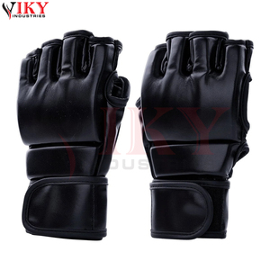 Produit tendance, couleur noire unie, qualité supérieure, prix de gros, vêtements de sport pour la lutte, impression de logo personnalisée, gants de boxe MMA - Product Image 3